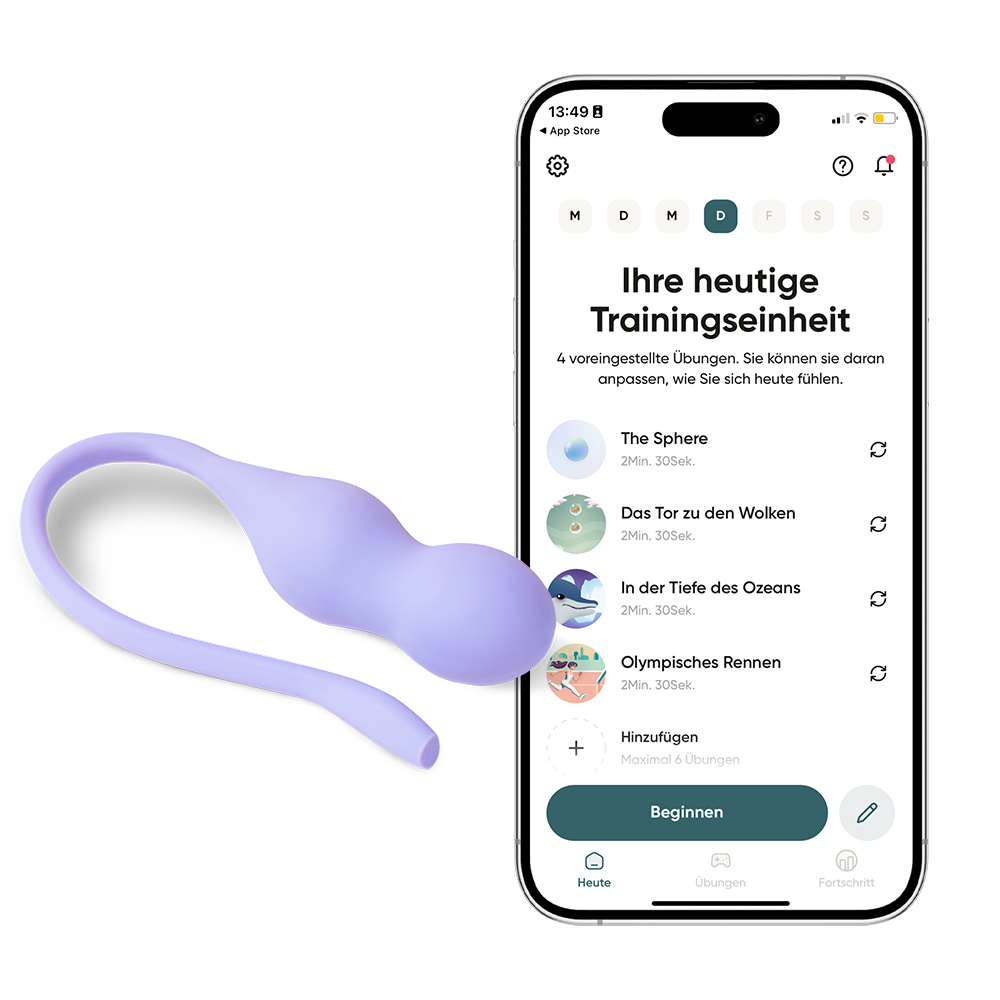 Perifit Care+ mit App-Screenshot